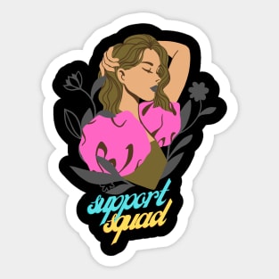 support squad breast cancer Sticker